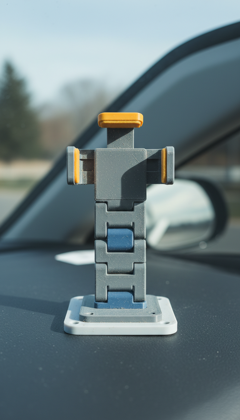 Modular Dash Phone Mount—3D Printed Polymer